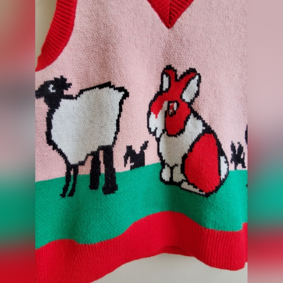 Vintage Vest unique Pattern oversized XL - Picture 2 of 4